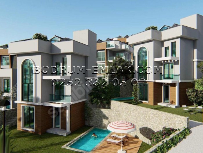 Bodrum Güllük’te Plajlı Sitede Satılık 2+1 Dubleks Daireler Bodrum